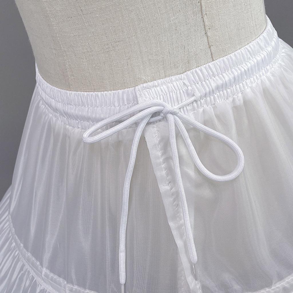 Elastic Wedding Hoop Skirt 6 Steel Hoops Full Bells Crinoline Underskirt For Bridal Party Dress Formal Dress Pettiskirt