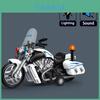 Patrol Car Inertial Motorcycle Police Car Model Toy With Sound And Light For Kids