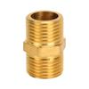 Honggong Brass Double Male Thread Straight Pipe Connector