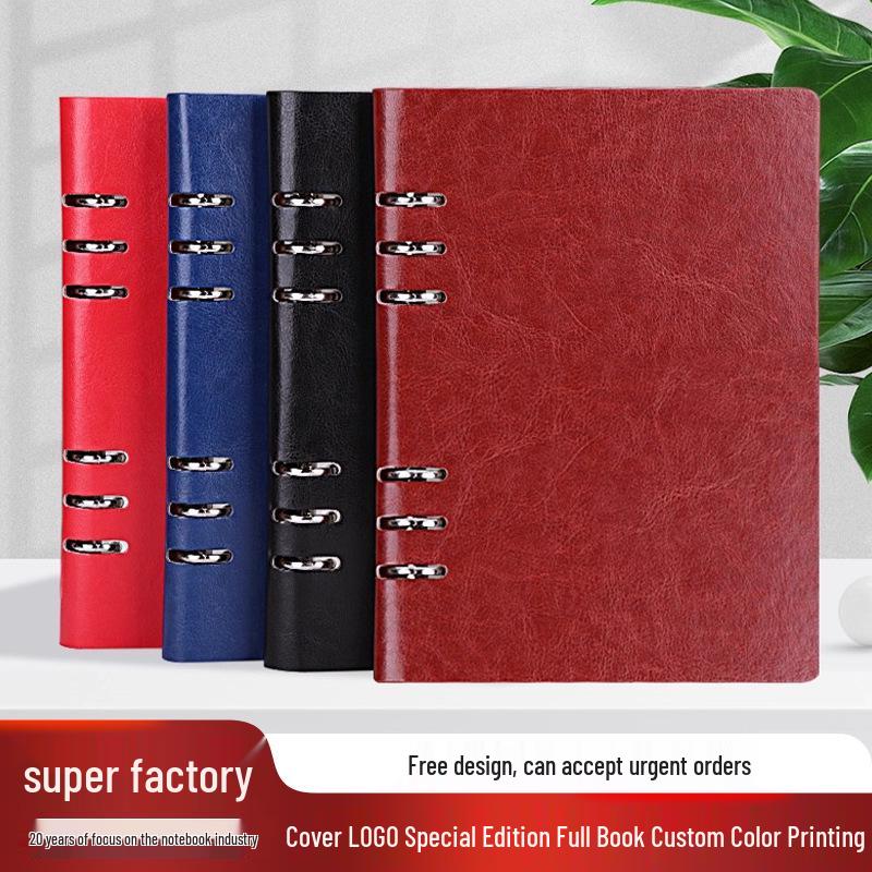 Custom A5 PU Leather Loose-Leaf Notebook for Office Meetings