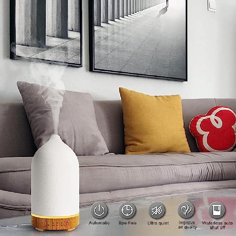 Xiaomi Ceramic Air Humidifier Aroma Diffuser Aromatherapy Cool Mist Ultrasonic Essential Oil Diffuser With 7 LED Humidifier