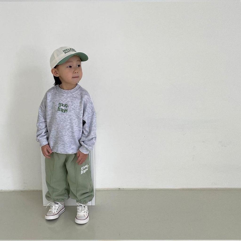 Trendy Color Block Cotton Sweatshirt & Jogger Set for Kids