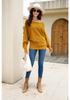 Autumn Winter Women's Plus Size One-Shoulder Cable Knit Batwing Sweater Pullover