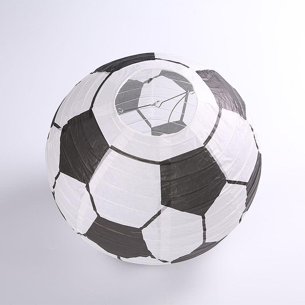6Pcs Football Pattern Kids Paper Lanterns Hanging Decorations for Classroom Kindergarten Kids Room Holiday Festival Party