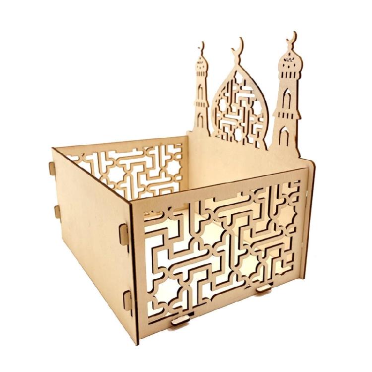 Eid Wood Ornaments Hollow Moon Stars Indoor Restaurant Dining Room
