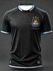 2026 Camiseta de Fútbol para Aficionados de la Selección Argentina Rayas Azules y Blancas Sol 3D Secado Rápido Deportiva Casual Camiseta para Hombre