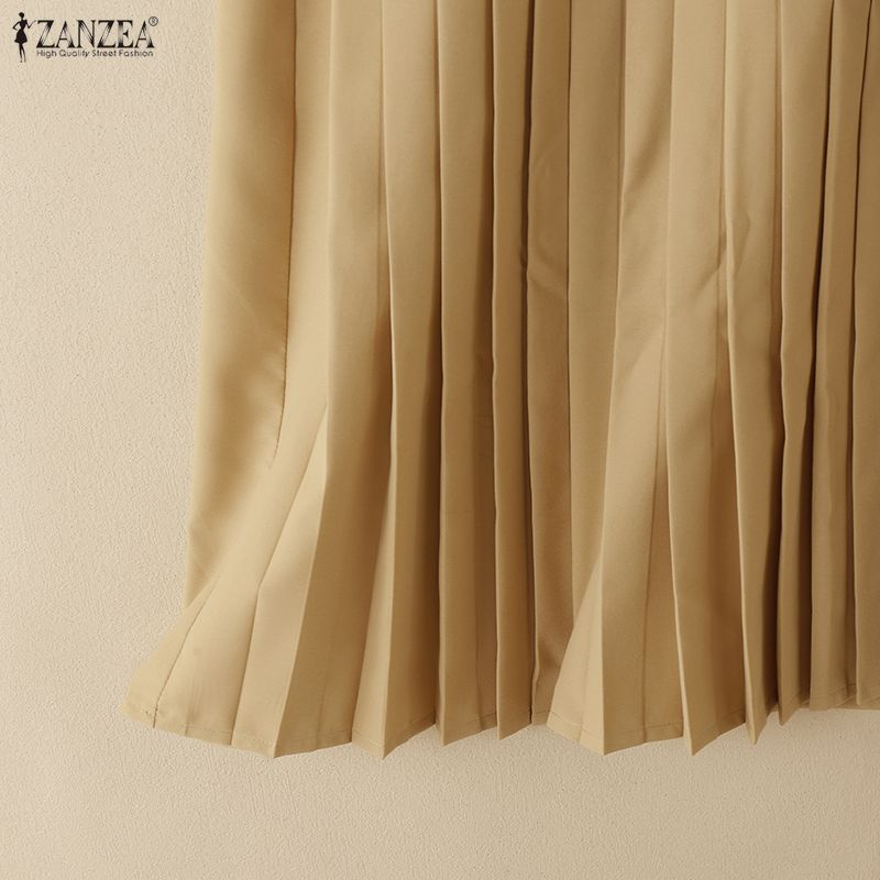 ZANZEA Women Loose Casual Patchwork Long Skirts