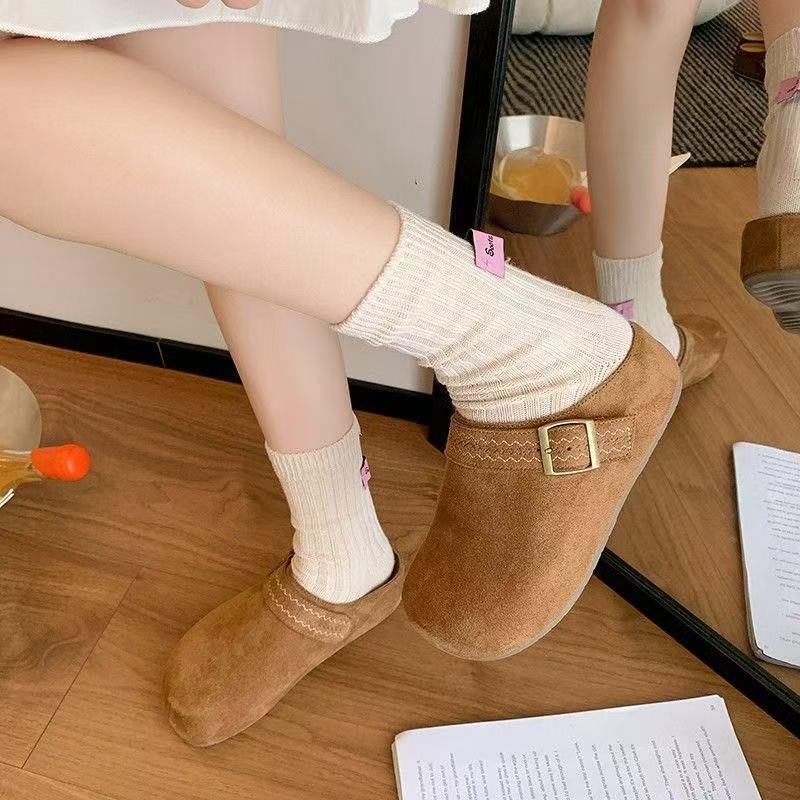 Casual thick-soled small man pedal bag head drag women's shoes, autumn wear Boken semi-drag women's versatile