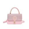 Niche lock portable small square bag women's bag 2025 summer new light luxury foreign shoulder bag commuter messenger bag