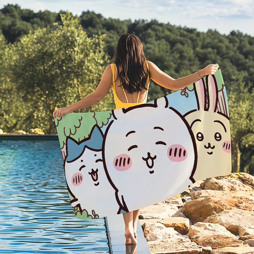 Cute C-Chiika-waS Towel Quick Drying Beach Towels Are Suitable For Swimming Pools Camping Yoga And The Gym
