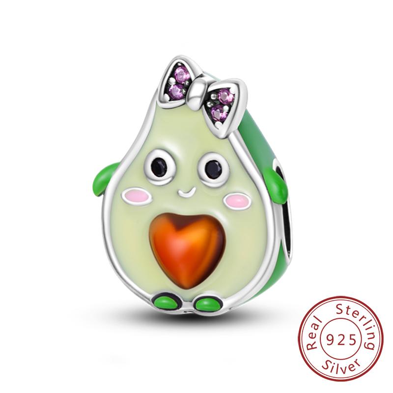 Original Charms Beads Copper Cherry Strawberry Avocado Fruit Charms Pendant For Woman Jewelry Making