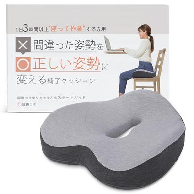 Kaizen Lab For Those Who Sit and Work for More Than 3 Hours a Day A Set of Chair Cushion and Start Guide That Changes a Wrong Posture To a Correct