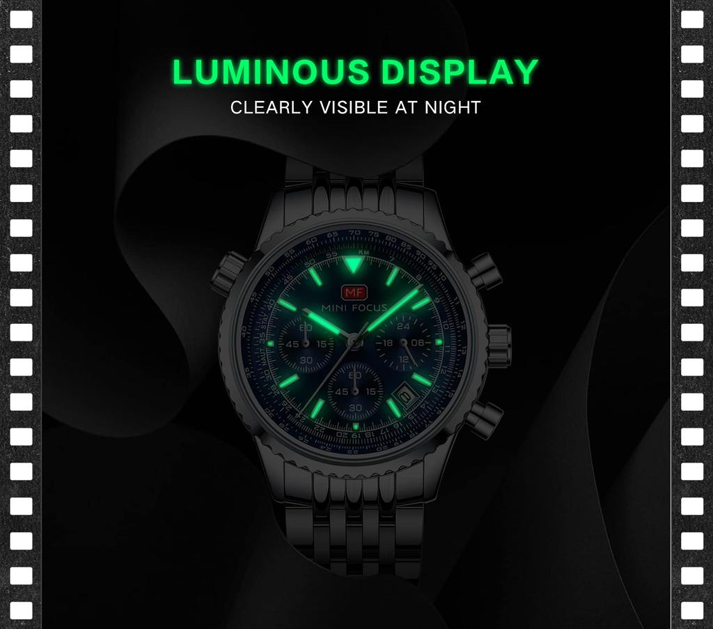 Hodinky na quartz s supwatch nerezovým páskem 3ATM jednoduché ležérní studijní analogové populární značkové dárek Pánské náramkové hodinky, muži, funkce, datum,