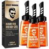 3Pcs 2 In 1 Men Oil Head Hair Cream Wax Gel With Comb Hair Fluffy Salon Styling Tool