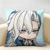 Neuvillette Cute Genshin Impact Cushion Cover Natural Linen Organic Fabric DoubleSided Printing Room Sofa Decor Pillow Case