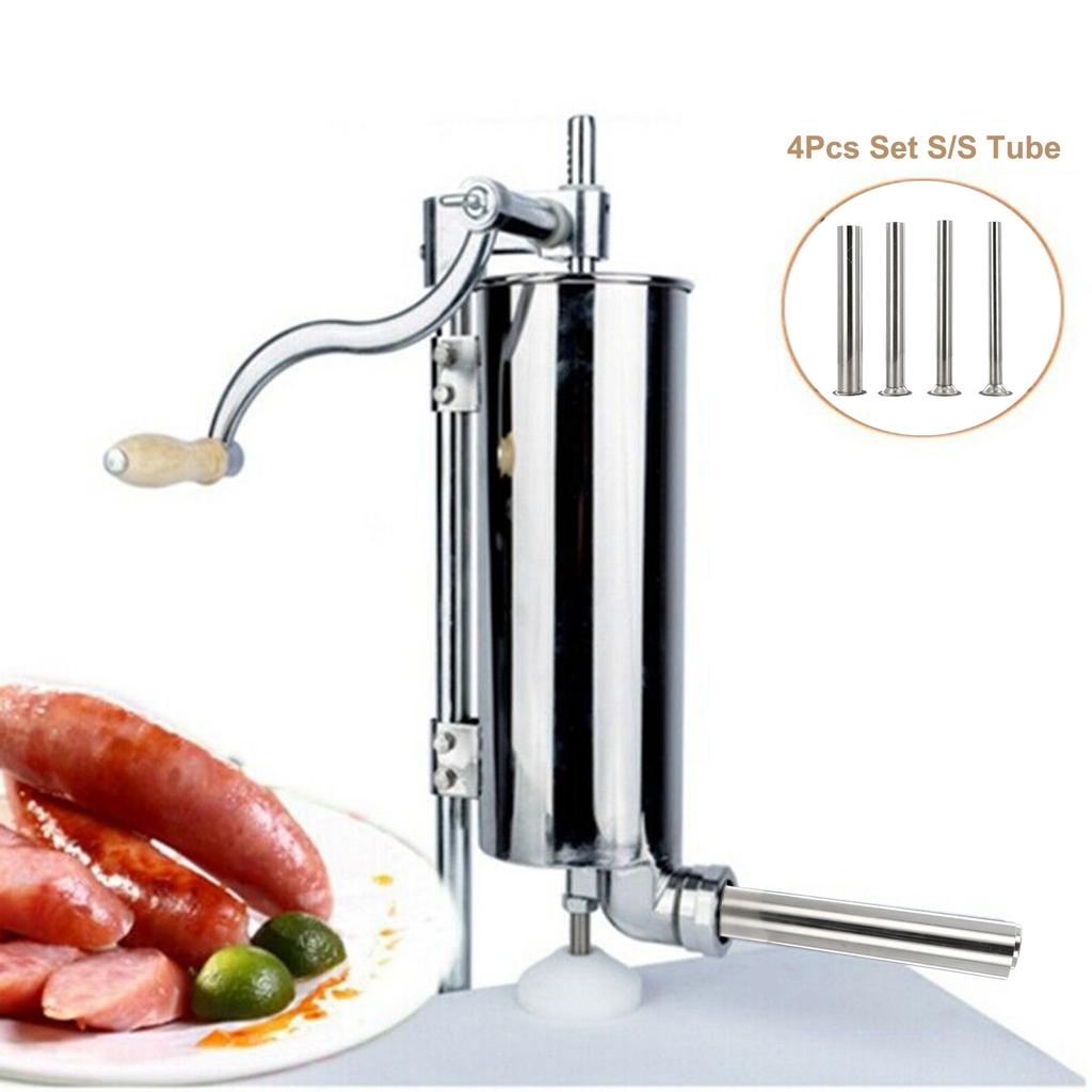 4Pcs Stuffing Tubes Steel Sausage Stuffer Filling Tubes Funnels Nozzles Spare Parts For Any Kitchen, Help Create Fresh Homemade