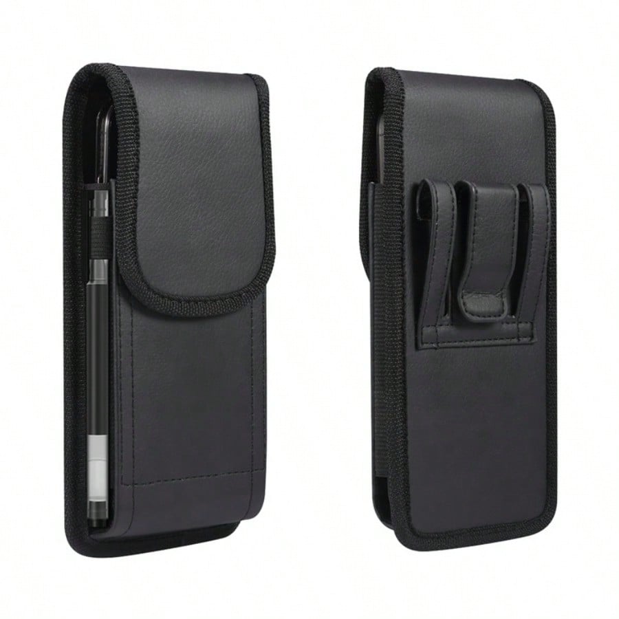 Sacoche de ceinture verticale pour téléphone portable pour homme 6.2-6.5 inches noir