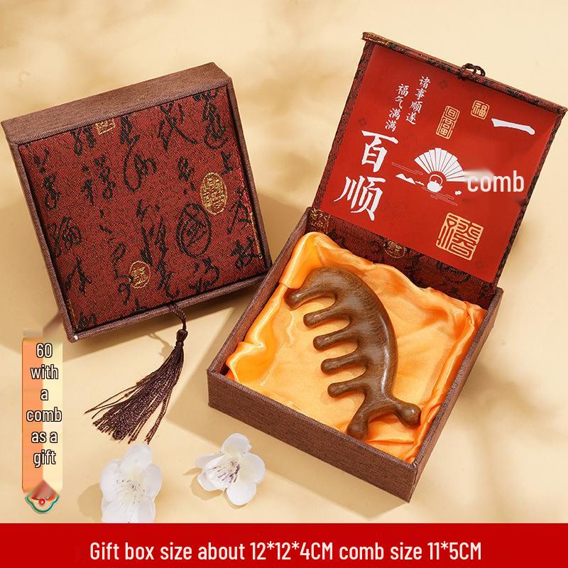 **Chinese Sandalwood Massage Comb Gift Box for New Year**