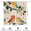 Elegant Bird Pattern Shower Curtain for Home Decor - Vibrant Colors and Nature-Inspired Design  Elevate Space Easy-Clean