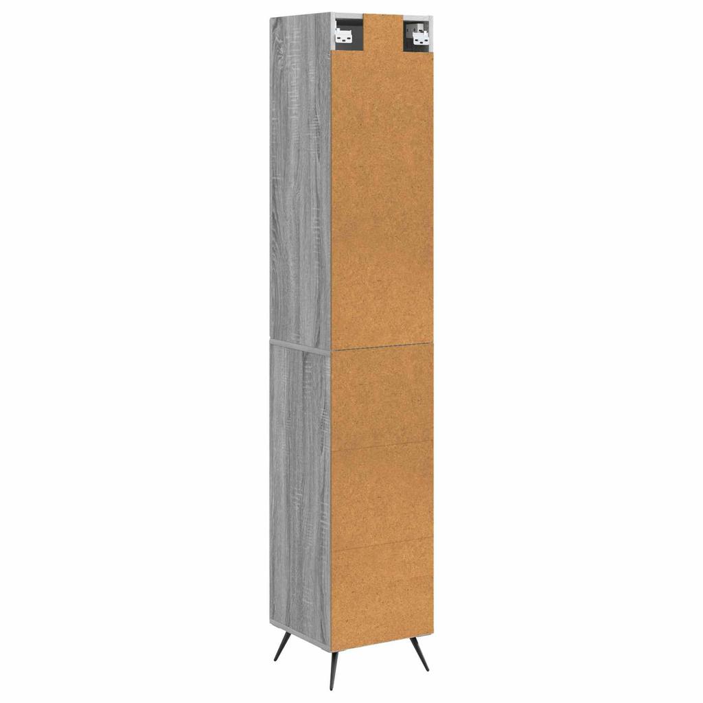 2 Piece Cabinet Set Gray Sonoma 34.5 x 34.5 x 90 cm Engineered Wood
