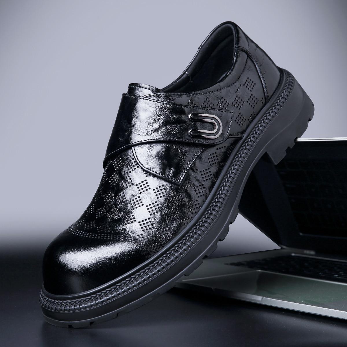 

2025 осень кожаная обувь мужские первый слой коровьей кожи лоферы на одной педали платье для работы бизнес-кэжуал кожаная обувь тренд 44