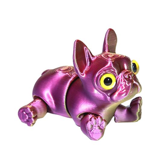 3D Printed French Bulldog Articulated Dog with Movable Joints Flexible Puppy Fidget Toy Desktop Pet for Home Office Stress Relief