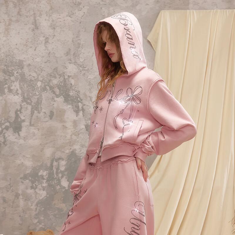 UNIFREE Women's Retro Slim-Fit Hooded Sweatshirt