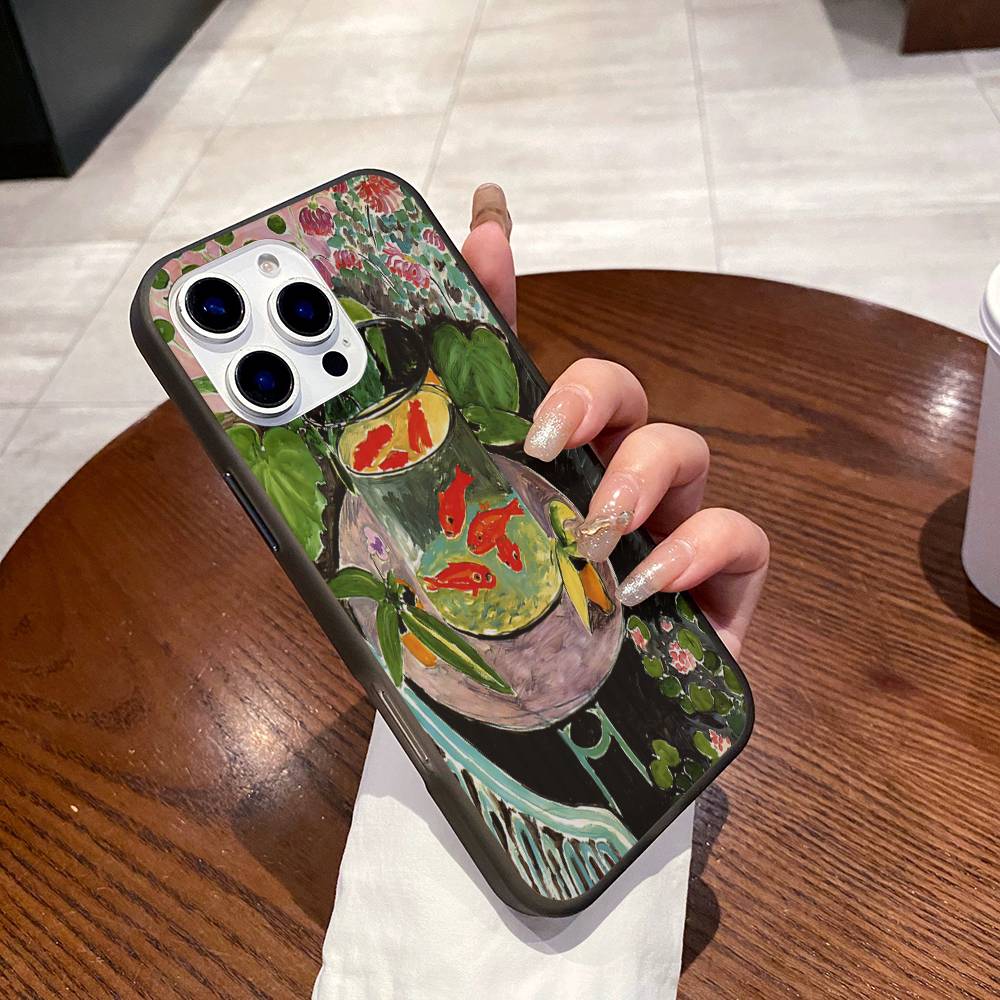 Henri Matisse Art Painting Phone Case Corrugated Pattern Phone Case For iPhone 17 Air 16 15Plus Pro Max Matte Shockprooof Cover