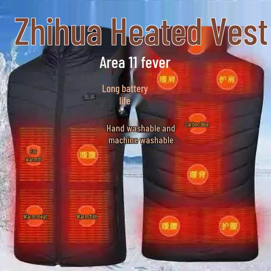 Men's Smart USB Heated Vest with Four to Eight-Zone Temperature Control