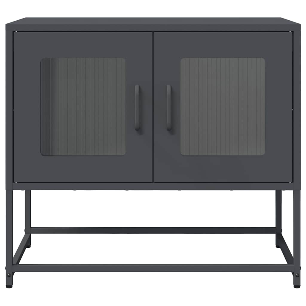 Szafka Rtv, Czarna, 68X39X60,5 Cm, Stal Walcowana Na Zimno