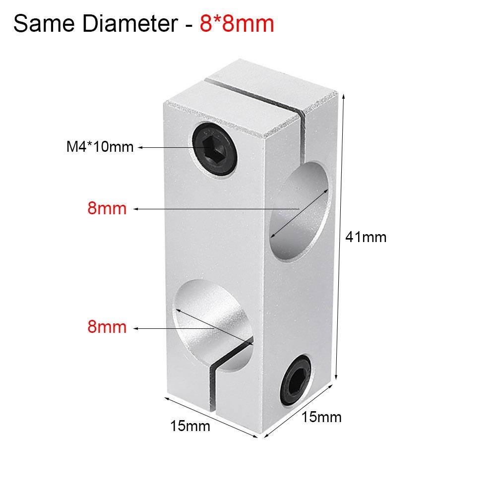 

1Pcs Optical Axis Steel Pipe Fixing Bracket Aluminum Alloy Fastening Cross Clip Same 8x8mm