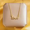Women Fashion Crown Love Inlaid Diamond Titanium Steel Pendant Clavicle Necklace
