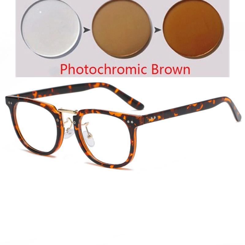 Leopard Frame Square Optical Spectacles With Prescritpion Women Men Student Short-Sight Eyewear Diopter 0 -0.5 -0.75 To -6.0