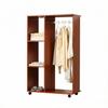 Open Design Storage Cabinet, Bedroom Wardrobe, Wood Storage Shelf, Portable Wardrobe