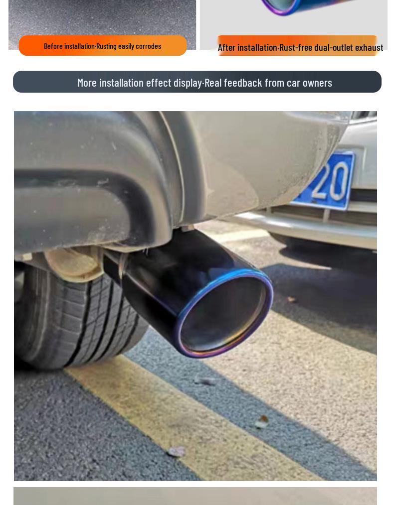 Stainless Steel Exhaust Tailpipe for Prado, Land Cruiser, Lexus GX400, RAV4, Reiz