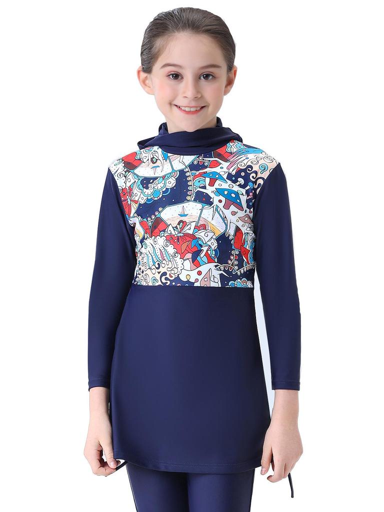 2023 Girls' Conservative Bikini Swimsuit - Children's Beachwear