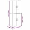 Wall Cabinet 2 pcs Black Oak Effect 69.5 x 34 x 90 cm