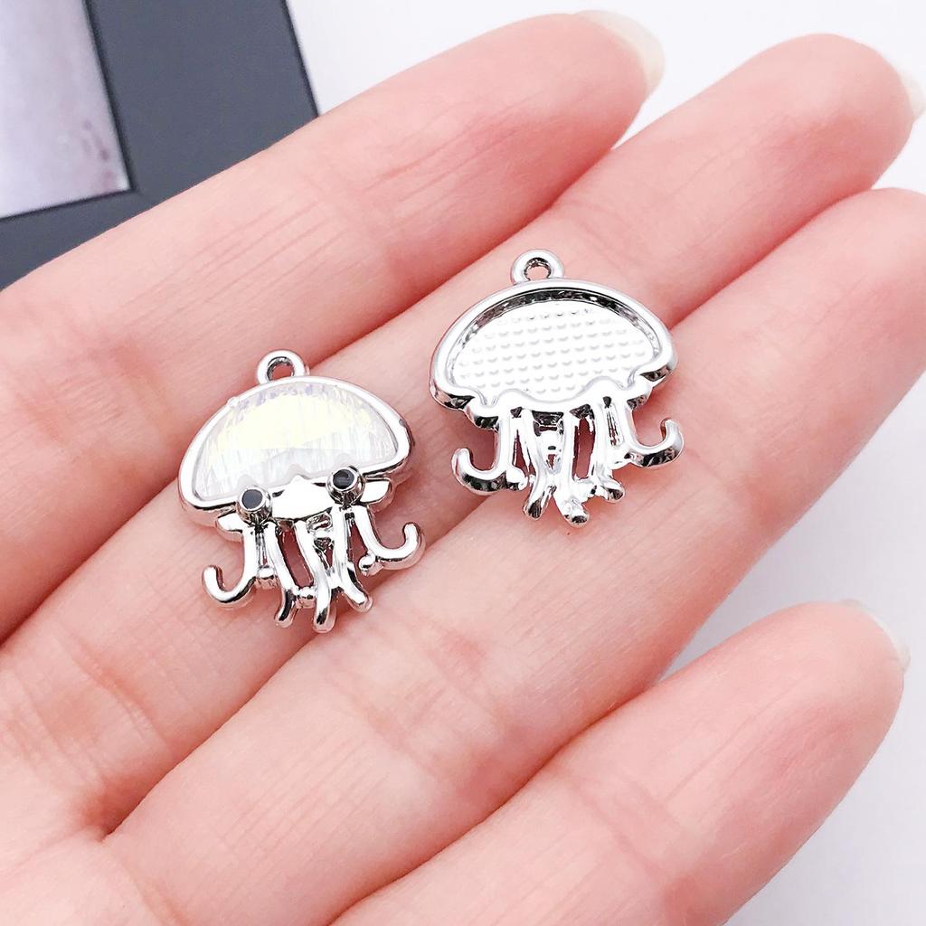 Iridescent Ocean Pig Pendant Sticker for DIY Jewelry: Earring, Necklace, Bracelet, Keychain