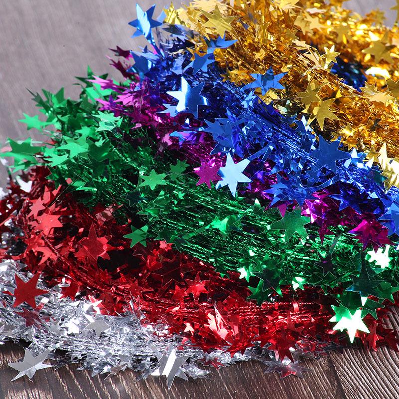 7.5 Meter Christmas Tinsel Wire Star Ornament Decoration