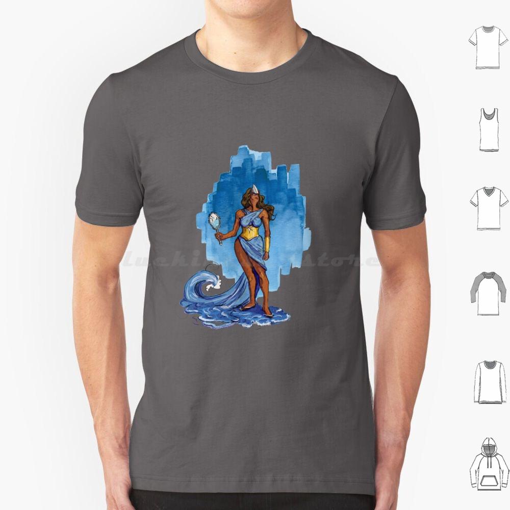 Yemanja Queen Of The Waters T Shirt 6xl Cotton Cool Tee Yemanja Iemanjá Sea Water River Ocean Blue Ioruba Candomble Orixa