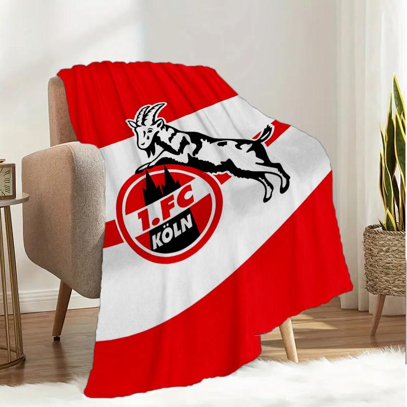 Coperta Leggera del Football Club Koln Capra Ideale per Letto Perfetta per Viaggi, Campeggio, Soggiorni, Uffici, Divani, Regalo di Natale per tifosi