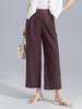 Guangmei Women’s High-Waist Linen Lyocell Wide-Leg Pants