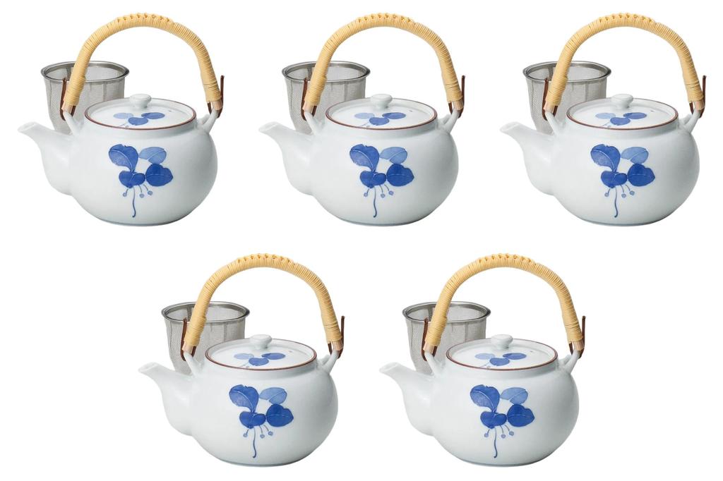 Set of 5 Manryo 4 teapots x 10 cm 600 Arita ware teapots Arita ware Setomonohonpo U-shaped No. [12.5 cc]
