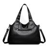 Women's Bag Lightweight Stitching Soft Leather Tote Bag Large Capacity Mother Bag