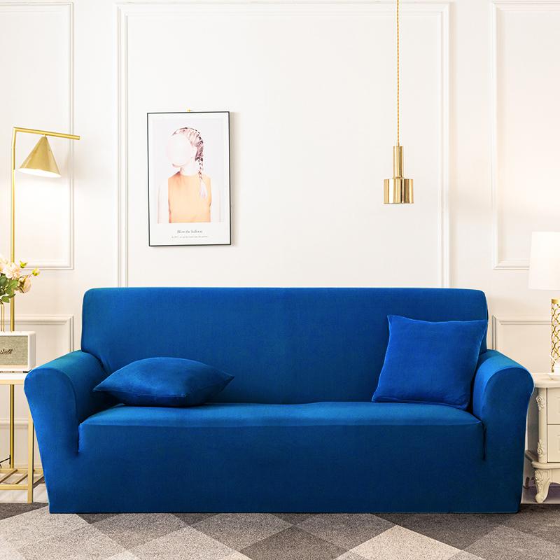 Einfarbige Sofabezüge für Wohnzimmer Elastischer Stretch Stuhlbezug Couchbezug 1/2/3/4 Sitzer Eck-L-Form Sofa Benötigt 2 Stück kaufen