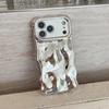 Luxury Wavy 3D Meteorite Plating Soft Case for iPhone 12 13 14 15 16 17 Pro Max Anti-Fall Full Protection Glitter Glossy Cover