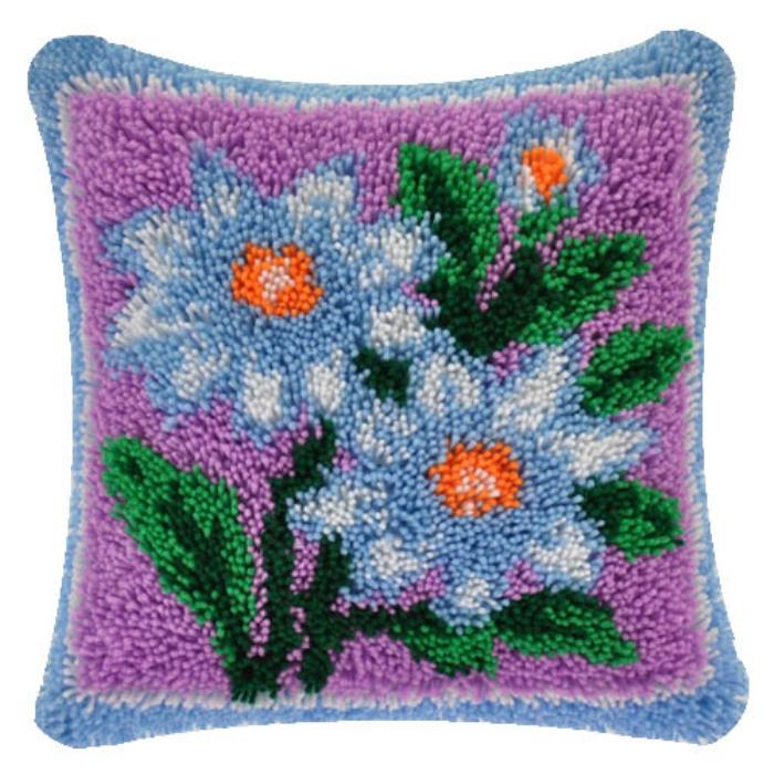 Flowers Plants Series Latch Hook Kit Butterfly Handmade Embroidery Pillow 3d Segment Embroidery Pillow Wool Handcraft Supplies 