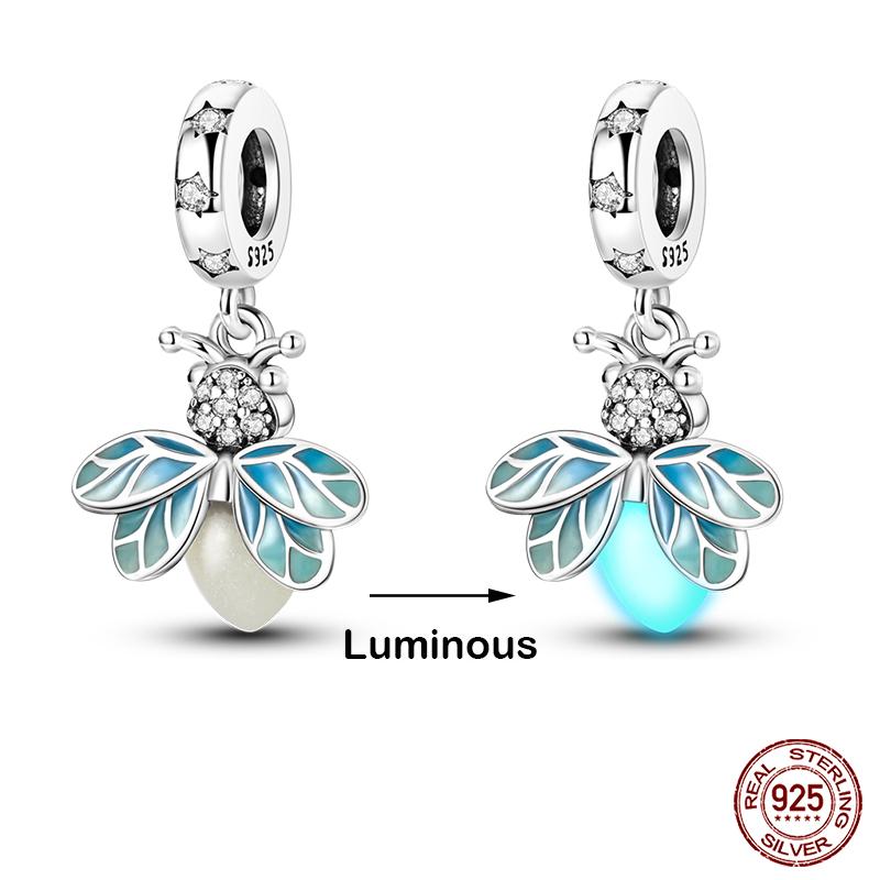 Kupferfarbene Im Dunkeln leuchtende Glühwürmchen Honigbiene Stern Anhänger Perlen Passen Qikaola Original Armbänder Feiner DIY Schmuck Geschenk