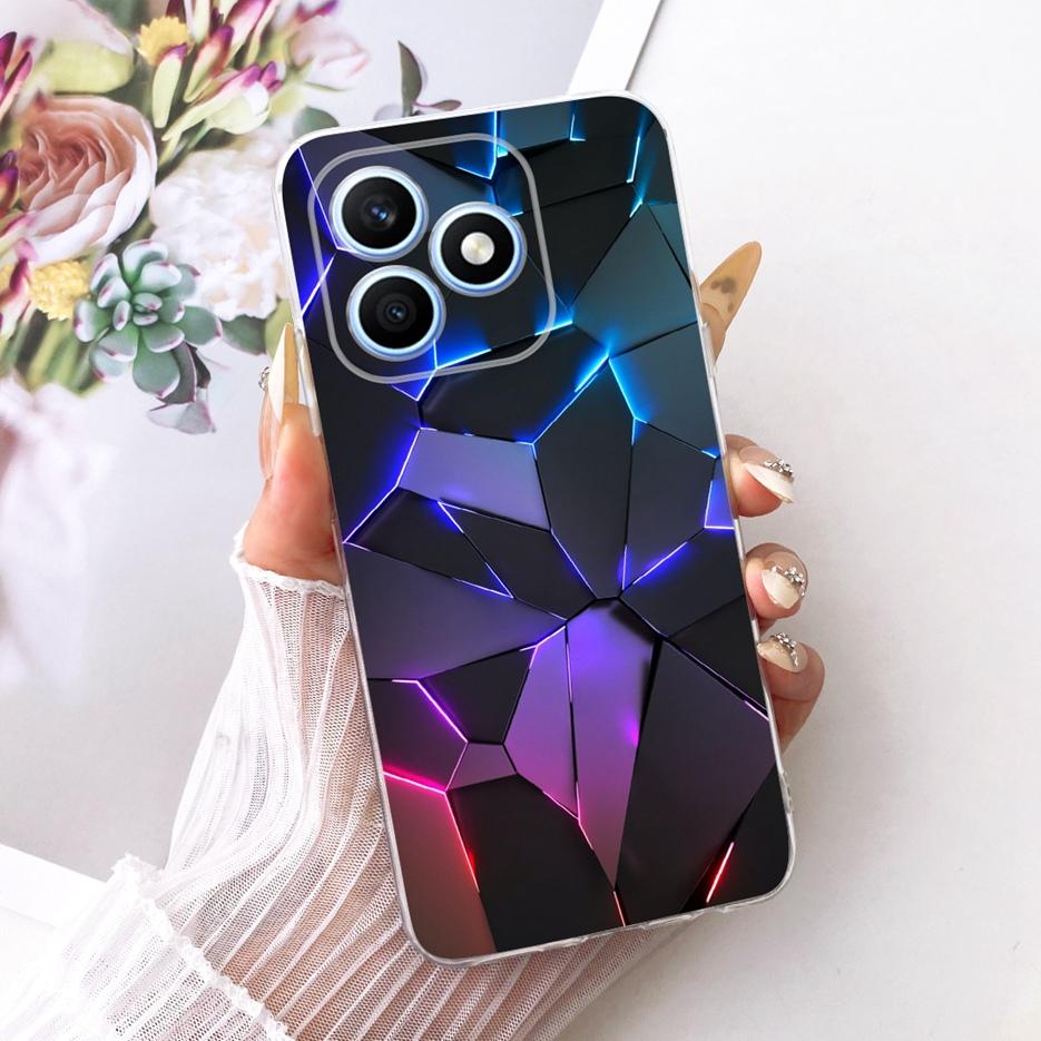 For Honor X8d 4G Case Cute Love Heart Painted Cover Soft Silicone Slim Phone Case For Honor X8d X 8d HonorX8d 4G Back Cover Bags
