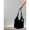 IELGY Retro All-Match Commuter Tote Bag Large Capacity Black Portable One Shoulder